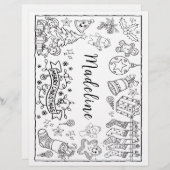 Gepersonaliseerde Verjaardag Kleuren Placemat (Voorkant / Achterkant)