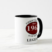 Gepersonaliseerde verjaardag Naam toevoegen Jaar G Mok (Voorkant rechts)