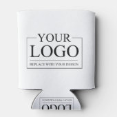 Gepersonaliseerde Verjaardag Retro Moderne Logo Blikjeskoeler (Achterkant)