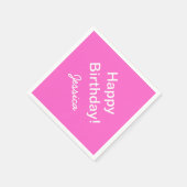 Gepersonaliseerde verjaardag servetten in aangepas (Hoek)