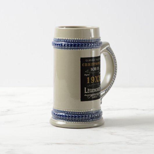 Gepersonaliseerde verjaardag Voeg naam Legendary F Bierpul (Voorkant rechts)