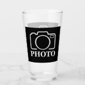 Gepersonaliseerde verjaardagscadeau idee Upload uw Glas (Voorkant)