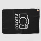 Gepersonaliseerde verjaardagscadeau idee Upload uw Golfhanddoek (Horizontaal)