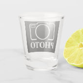 Gepersonaliseerde verjaardagscadeau idee Upload uw Shot Glas (Achterkant)