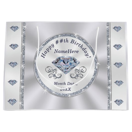 Gepersonaliseerde verjaardagscadeau tassen, ELK JA Groot Cadeauzakje (Voorkant)