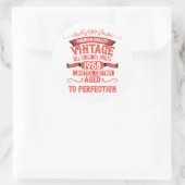 Gepersonaliseerde verjaardagscadeaus rood ronde sticker (Tas)