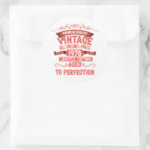 Gepersonaliseerde verjaardagscadeaus rood ronde sticker (Tas)