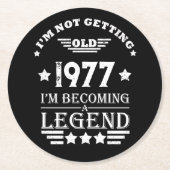 Gepersonaliseerde verjaardagscadeaus wit ronde kartonnen onderzetter (Voorkant)