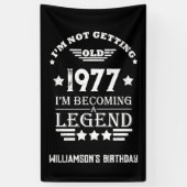 Gepersonaliseerde  verjaardagscadeaus wit spandoek (Verticaal)