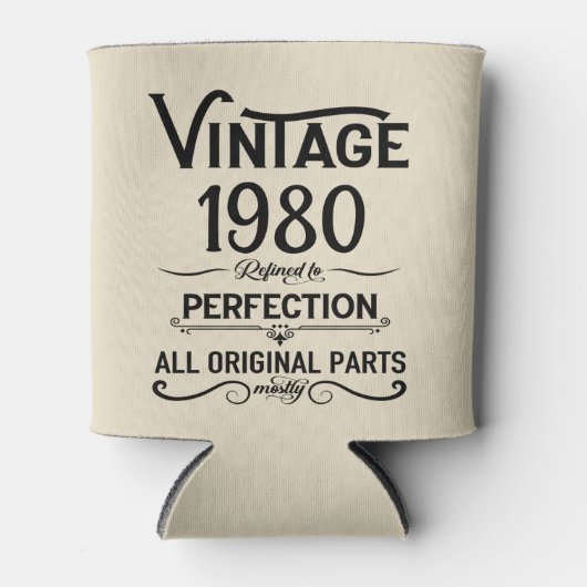 Gepersonaliseerde  verjaardagscadeaus zwart blikjeskoeler (Voorkant)