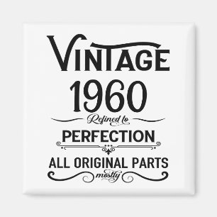 Gepersonaliseerde  verjaardagscadeaus zwart wit magneet