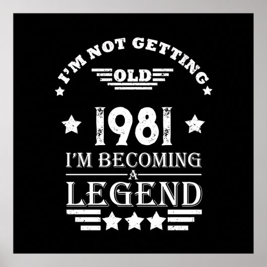 Gepersonaliseerde verjaardagscadeaus zwart wit poster (Voorkant)