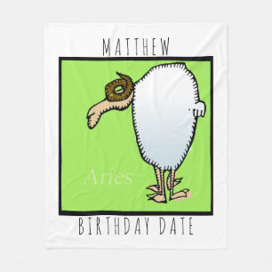 Gepersonaliseerde verjaardagscrisis voor Zodiagebr Fleece Deken