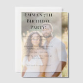 Gepersonaliseerde Verjaardagsfeest Vellum Overlays Vellum Uitnodigingen (Offset (Koppel))