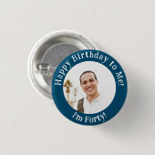 Gepersonaliseerde verjaardagsfoto, uw Afbeelding b Ronde Button 3,2 Cm (Voorkant /achterkant)