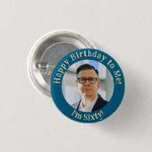 Gepersonaliseerde verjaardagsfoto, uw Afbeelding b Ronde Button 3,2 Cm (Voorkant /achterkant)