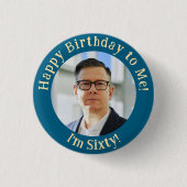 Gepersonaliseerde verjaardagsfoto, uw Afbeelding b Ronde Button 3,2 Cm (Voorkant)