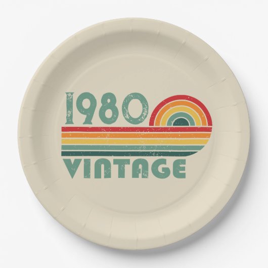 Gepersonaliseerde  verjaardagsgeschenken papieren bordje (Voorkant)