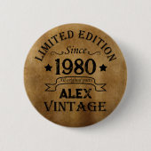 Gepersonaliseerde verjaardagsgeschenken ronde button 5,7 cm (Voorkant)