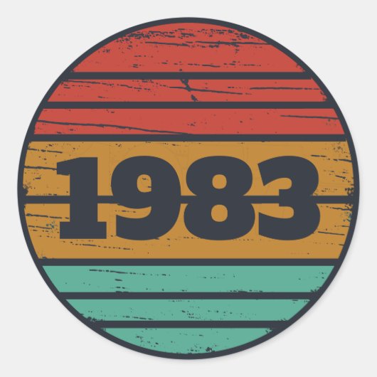 Gepersonaliseerde verjaardagsgeschenken ronde sticker (Voorkant)