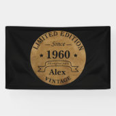 Gepersonaliseerde verjaardagsgeschenken spandoek (Horizontaal)