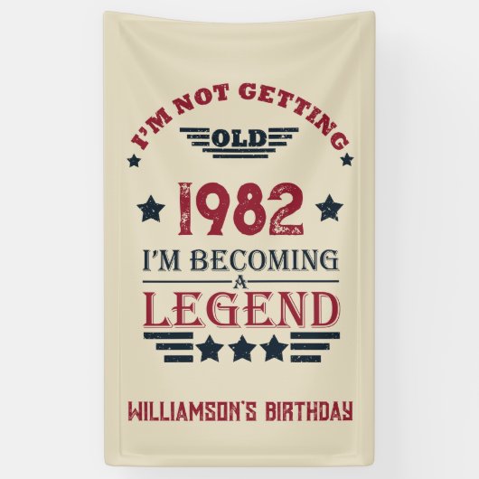 Gepersonaliseerde  verjaardagsgeschenken spandoek (Verticaal)