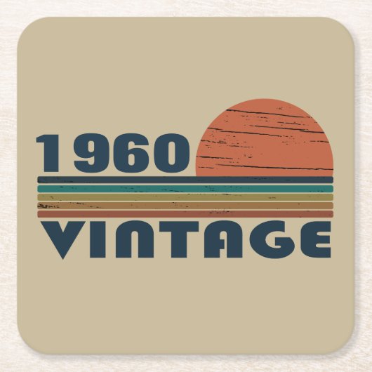 Gepersonaliseerde verjaardagsgeschenken vierkante kartonnen onderzetter (Voorkant)