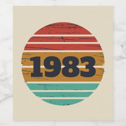 Gepersonaliseerde  verjaardagsgeschenken wijn etiket (Enkel label)