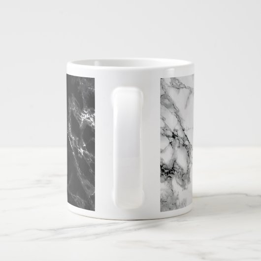 Gepersonaliseerde Verjaardagskoffie Mok Marmeren O (Achterkant)