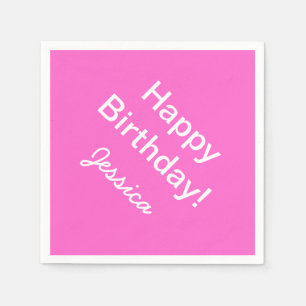 Gepersonaliseerde verjaardagsluiers in aangepaste  servetten