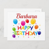 Gepersonaliseerde verjaardagswensen briefkaart (Voorkant / Achterkant)