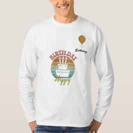 Gepersonaliseerde verjaardagswensen geborduurde T- T-shirt