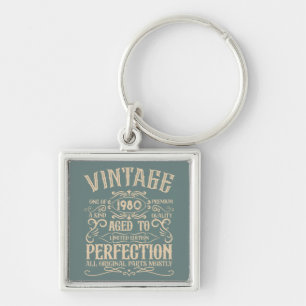 Gepersonaliseerde  verjaardagswhiskey label thema sleutelhanger