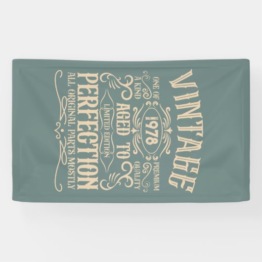 Gepersonaliseerde verjaardagswhiskey label thema spandoek (Horizontaal)