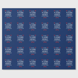 Gepersonaliseerde verkiezingscampagne cadeaupapier