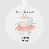 Gepersonaliseerde Verloren Mijn Eerste Tand Kerstm Ornament (voorkant)