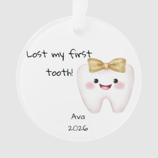 Gepersonaliseerde Verloren Mijn Eerste Tand Kerstm Ornament
