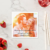 Gepersonaliseerde Verlovingen fotopapier servetten (Insitu)