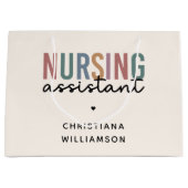 Gepersonaliseerde verpleegkundige assistent groot cadeauzakje (Voorkant)