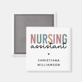 Gepersonaliseerde verpleegkundige assistent magneet (Voorkant / Achterkant)