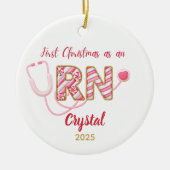 Gepersonaliseerde Verpleegkundige Ornament 2025, C (Voorkant)