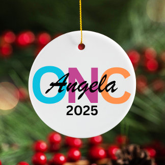 Gepersonaliseerde Verpleegkundige Ornament 2025, C