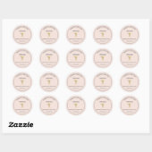 Gepersonaliseerde verpleegschool Afstuderen Blush Ronde Sticker (Vel)