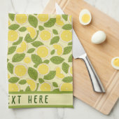 Gepersonaliseerde verse citroen theedoek (Quarter Fold)