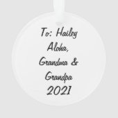 Gepersonaliseerde versierde versiering van de Hawa Ornament (achterkant)