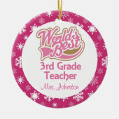 Gepersonaliseerde versierde versiering van docent keramisch ornament (Voorkant)