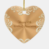 Gepersonaliseerde versierde versiering van het 50s keramisch ornament (Achterkant)