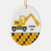 Gepersonaliseerde versiering bouwmachinegrootmachi keramisch ornament (Rechts)