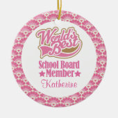 Gepersonaliseerde versiering van het schoolbestuur keramisch ornament (Voorkant)