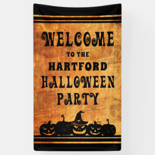 Gepersonaliseerde verwelkoming Halloween Party Spandoek